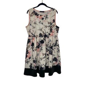 FTF Fashion to Figure Multicolor Floral Sleeveless Dress, Size 3X #309